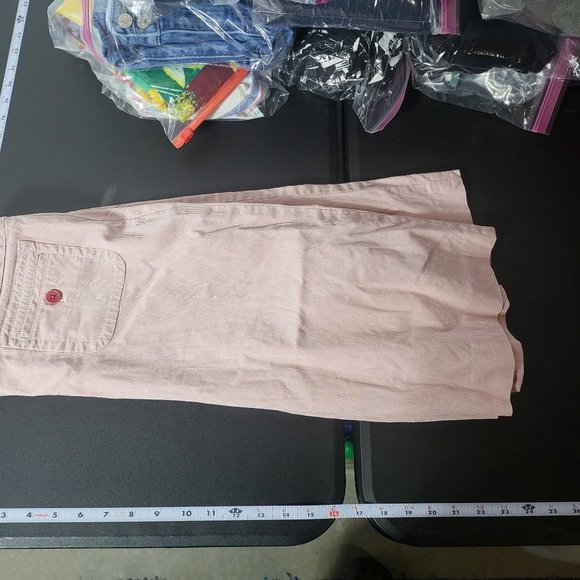 Talbots Womens Pink Stripe Midi Skirt Size 8 Career Office Summer Spring Career - Picture 8 of 11